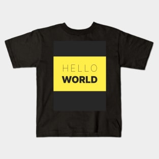 Hello World Black Two Kids T-Shirt